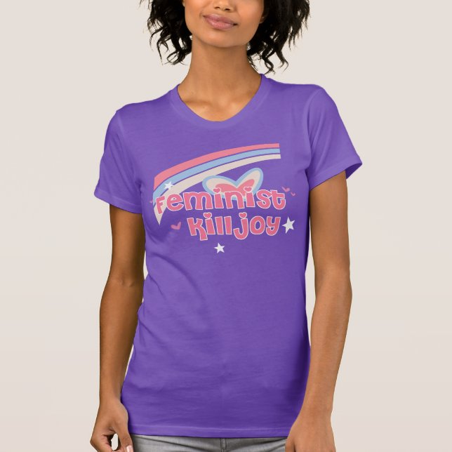 Feministisk glädjedödareskjorta t shirt (Framsida)