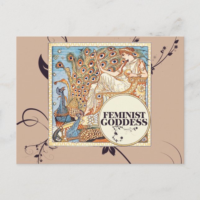 Feministisk gudinna vykort (Framsida)