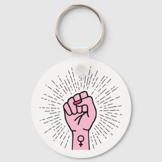 Feministisk hand med kvinnosymbol nyckelring