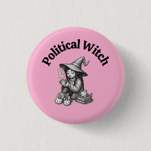 Feministisk Häxa Anti Trump Politisk Pinksurr surr Knapp