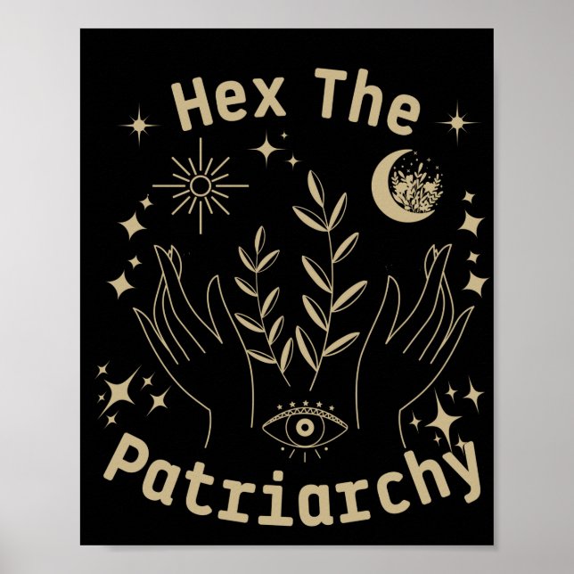 Feministisk häxa, hex patriarkin poster (Framsidan)