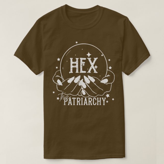 Feministisk häxa, patriarkin, köksbåten Femi T Shirt (Design framsida)