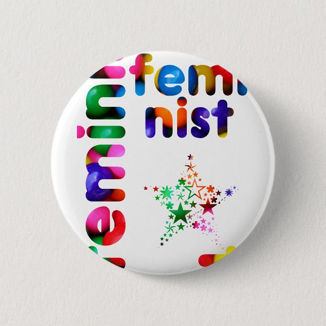 Feministisk Jellybean Knapp (Framsida)