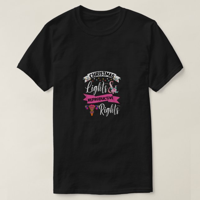 Feministisk jul - Ljus och reproducerande Höger r T Shirt (Design framsida)