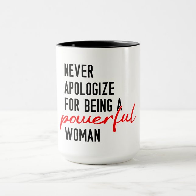 Feministisk kaffekopp för kraftfulla kvinnor (Center)