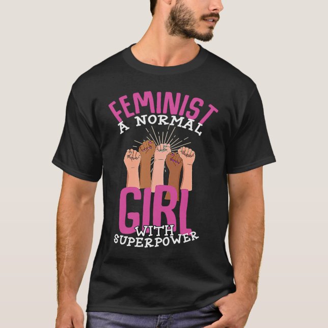 Feministisk Kärlek-Pridets rättvisesynpunkt T Shirt (Framsida)