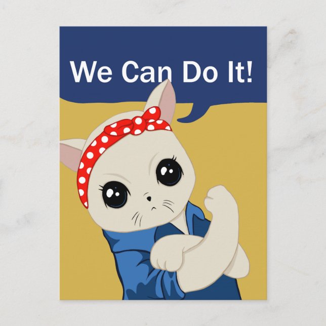 Feministisk katt vykort (Framsida)