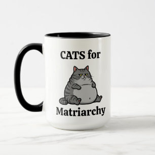 Feministisk Kattmamma Whimsical Zodiak Taro Astrol Mugg