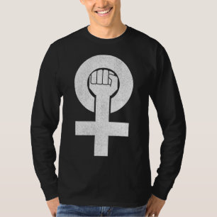 Feministisk makt Fist kvinnlig symbol Kvinnlig fem T Shirt