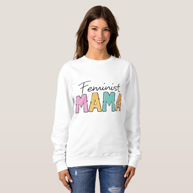 Feministisk Mamma T Shirt (Hel framsida)