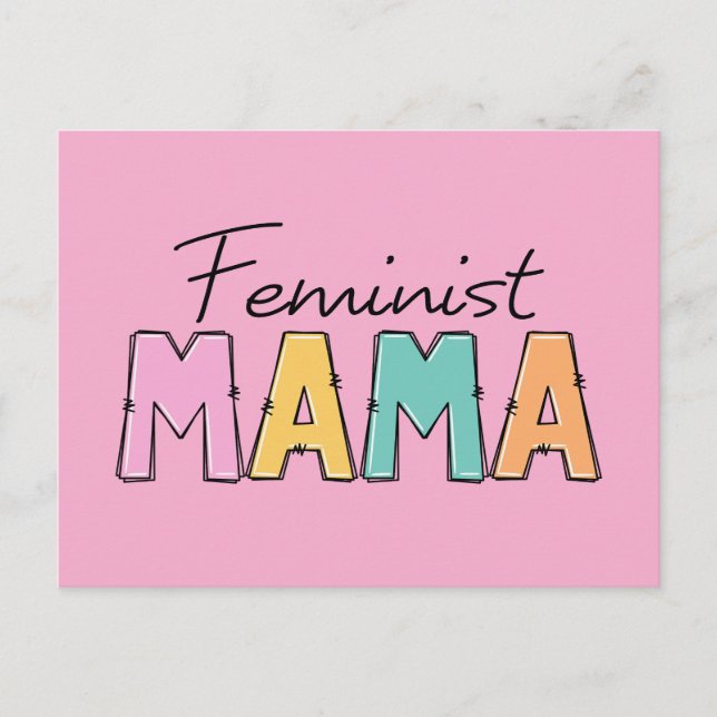Feministisk Mamma Vykort (Framsida)