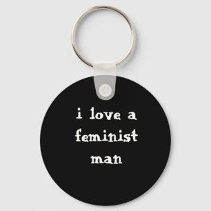 Feministisk man nyckelring
