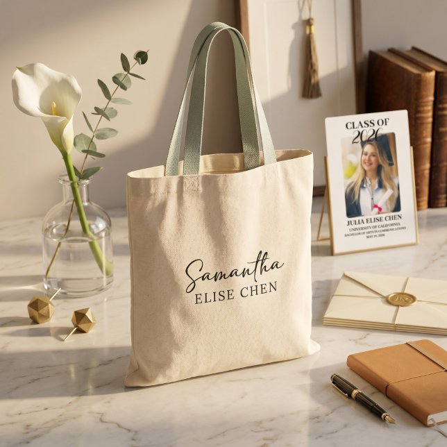 Feministisk Minimalistisk Handväsk | Rose Beige Tygkasse (Feminine Minimalist Tote Bag | Rose Beige)