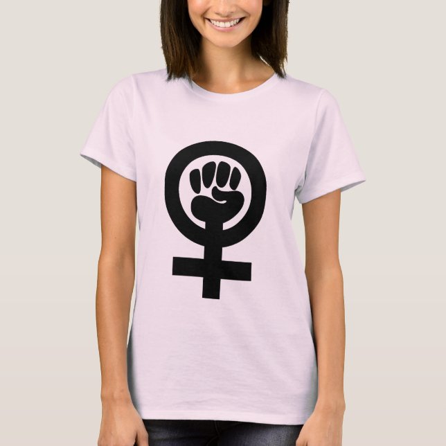 Feministisk nävesymbolskjorta tee (Framsida)