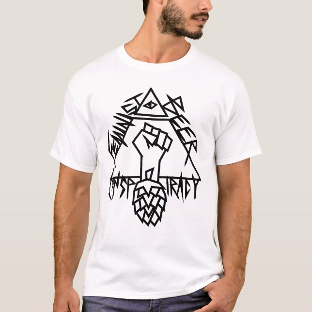 Feministisk ölkomplott: korkanter tee shirt (Framsida)