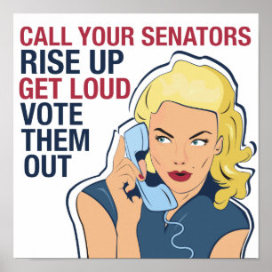 Feministisk politisk aktivist Demokratisk kvinna v Poster