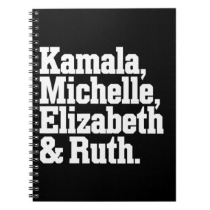 Feministisk politisk Kamala Michelle Elizabeth Rut Anteckningsbok