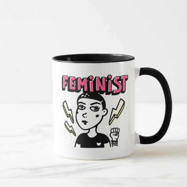 Feministisk poppart mugg (Höger)