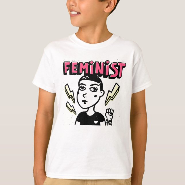 Feministisk poppart t shirt (Framsida)