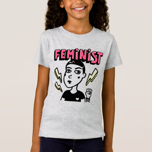 Feministisk poppart t shirt (Framsida)