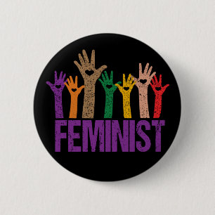 Feministisk protest Händer Knapp