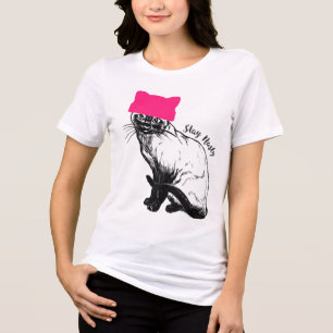 Feministisk resistens Kat Rosa Hat Stanna Nasty Si T Shirt