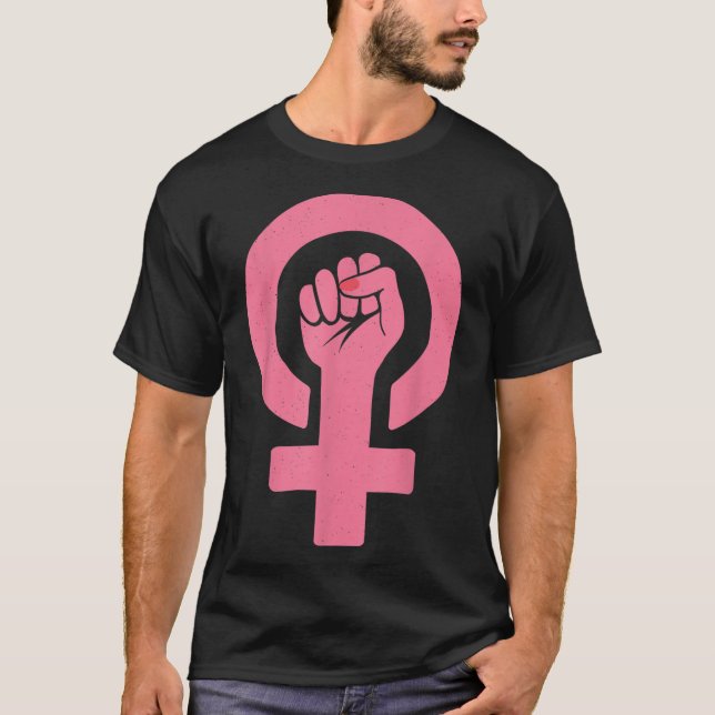Feministisk Revolution Grunge Kvinnos höger T Shirt (Framsida)