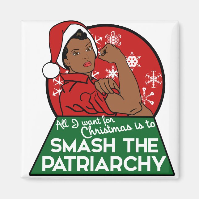Feministisk ristmas magnet (Framsidan)