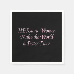 Feministisk Rosa Girly Feminism Citat - historisk Pappersservett