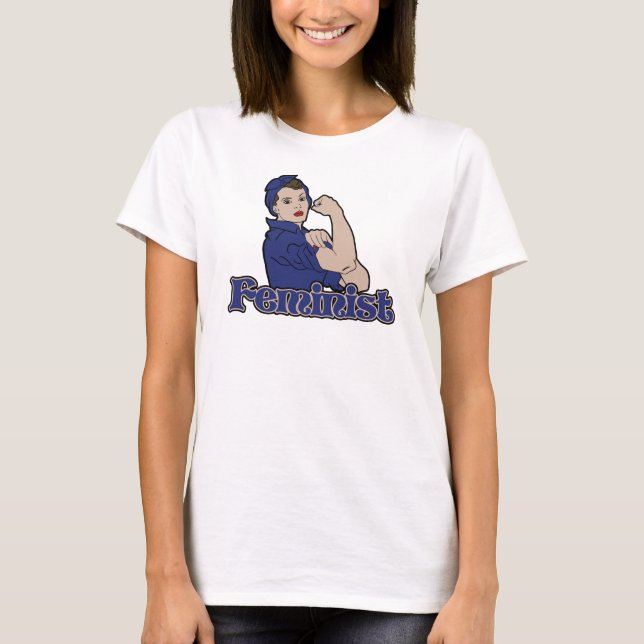 Feministisk rosie riveter t shirt (Framsida)