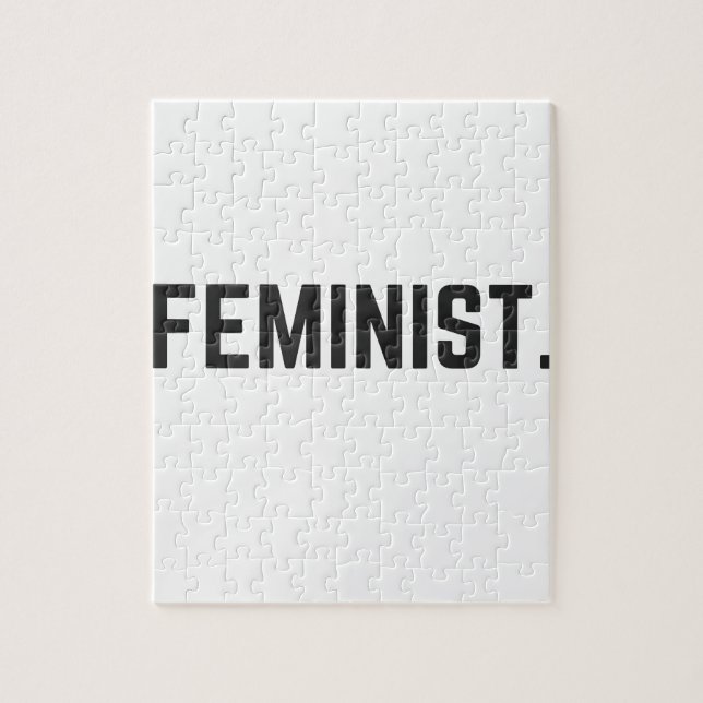 Feministisk samling för designillustrationtext pussel (Vertikal)