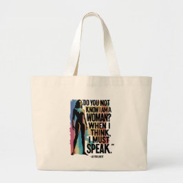 Feministisk Shakespeare Tote med "emmotordrivna rö Jumbo Tygkasse