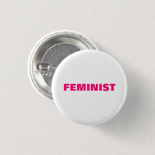 Feministisk Shock rosa, magenta, knapp på fuchsia