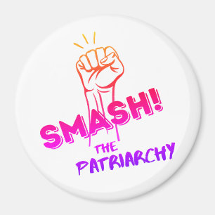 feministisk - Smeta ut patriarkin - färgstark Magnet
