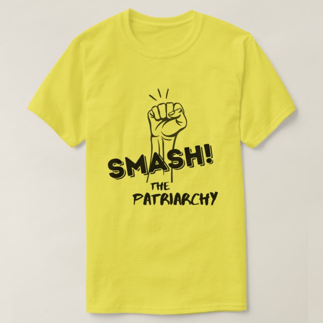 feministisk - Smeta ut patriarkin - t-shirt (Design framsida)