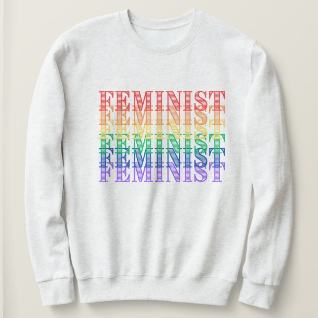 feministisk stolthetsregnbågströja t shirt (Design framsida)
