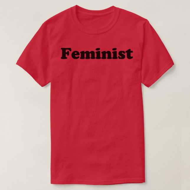 Feministisk svart t shirt (Design framsida)