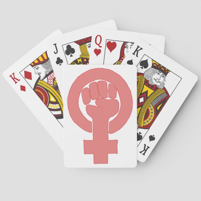 Feministisk symbol casinokort (Baksidan)