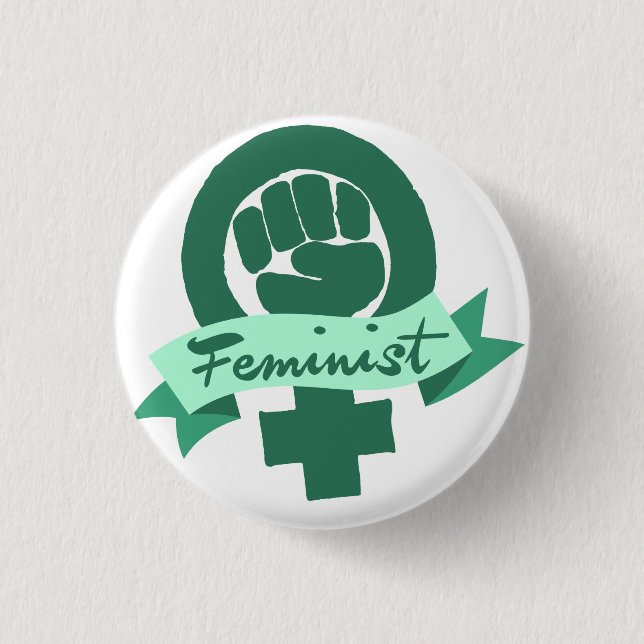 Feministisk symbol i bröstet knapp (Framsida)