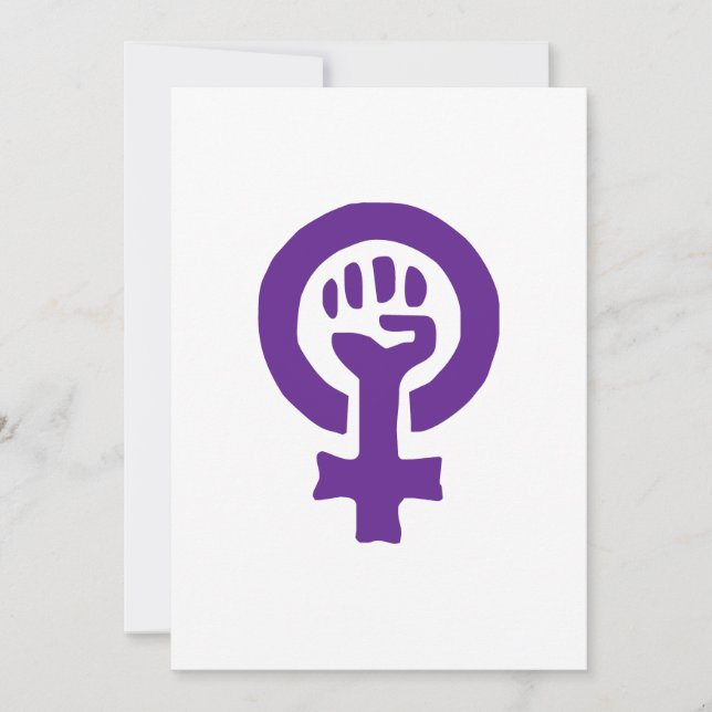 Feministisk symbol inbjudningar (Framsida)