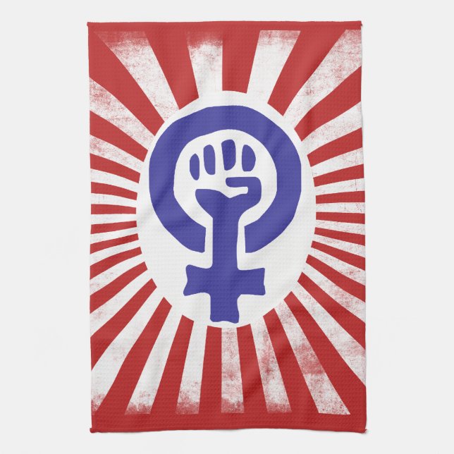 Feministisk symbol kökshandduk (Vertikal)