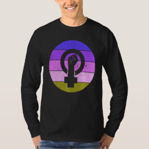 Feministisk symbol Kvinnlig jämställdhet ökad makt T Shirt