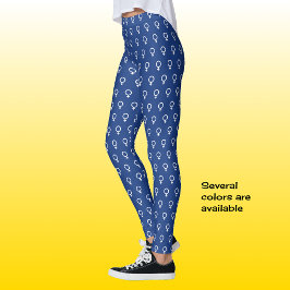 Feministisk symbol mönster blå leggings