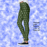 Feministisk symbol mönster mörk grönt leggings<br><div class="desc">Dessa balar är ett mörk grönt färg,  med ett upprepat mönster i ljust vitt. Mönster härstammar från symbolen för venus,  ett subtilt påstående till stöd för kvinnor. Det här skulle vara en underbar gåva till jul eller födelsedag.</div>