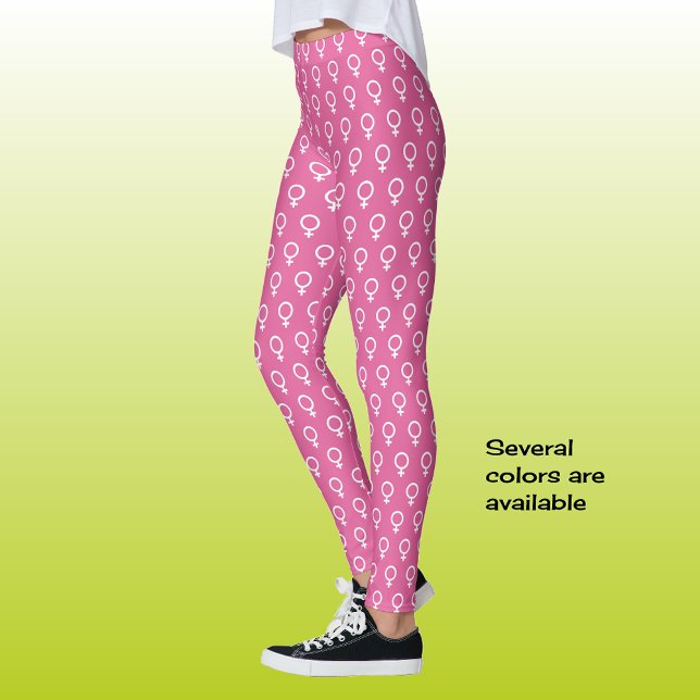 Feministisk symbol mönster rosa leggings (Skapare uppladdad)