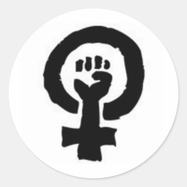 Feministisk symbol runt klistermärke (Framsida)
