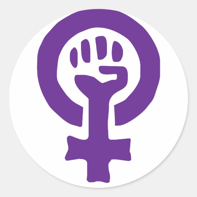 Feministisk symbol runt klistermärke (Framsida)