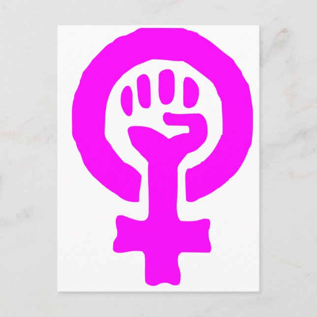 Feministisk symbol vykort (Framsida)