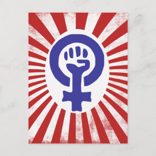 Feministisk symbol vykort