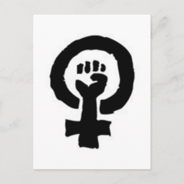 Feministisk symbol vykort (Framsida)
